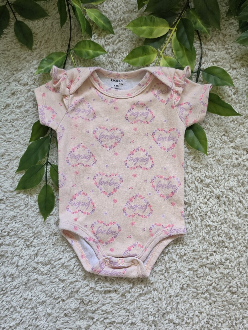 Baby Girl Ruffled Bebe Onesie (6-9 Months)
